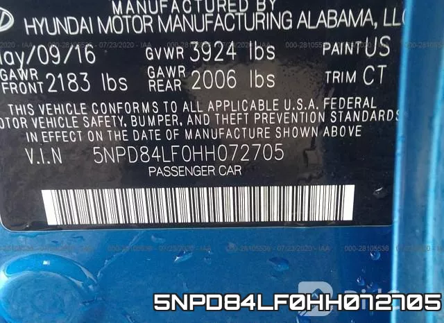 5NPD84LF0HH072705 фото 10