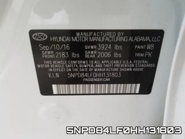 5NPD84LF0HH131803 фото 2