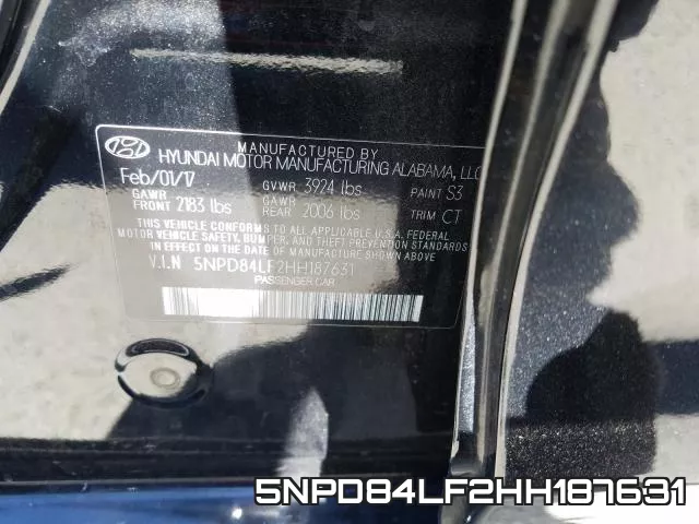 5NPD84LF2HH187631 фото 2