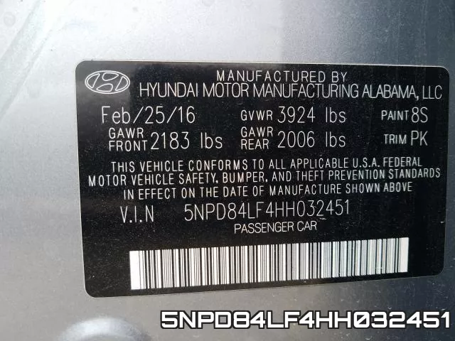 5NPD84LF4HH032451 фото 2