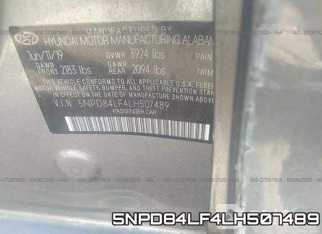 5NPD84LF4LH507489 фото 10