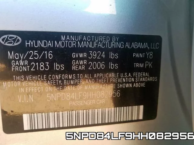 5NPD84LF9HH082956 фото 2