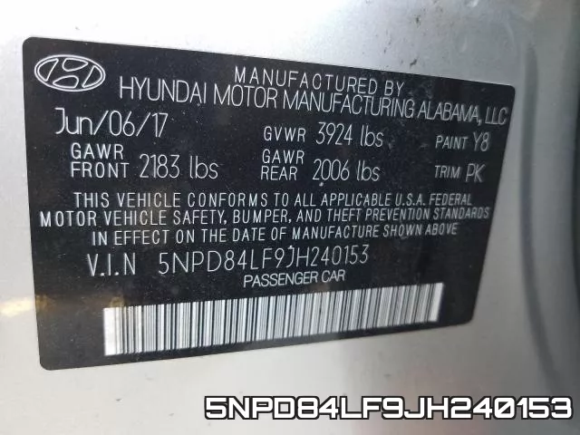 5NPD84LF9JH240153 фото 2