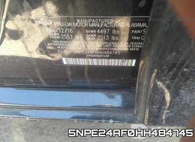 5NPE24AF0HH484745 фото 10