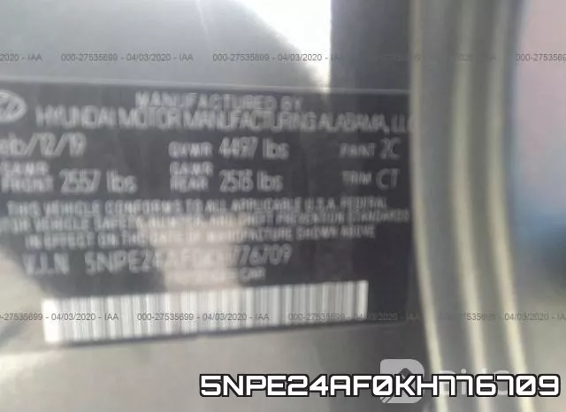 5NPE24AF0KH776709 фото 10