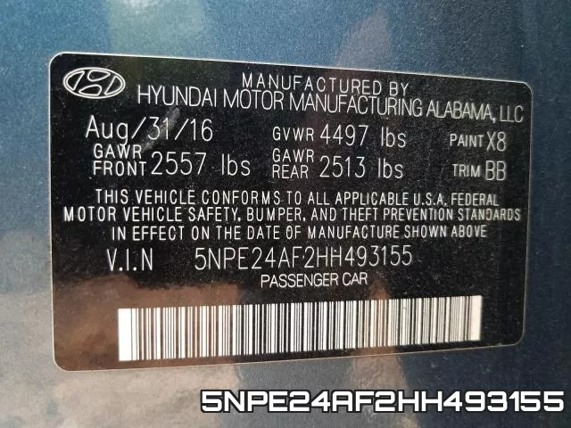 5NPE24AF2HH493155 фото 2