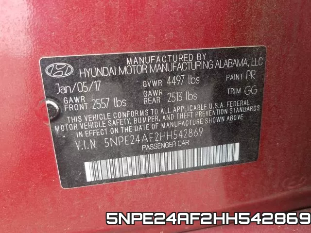 5NPE24AF2HH542869 фото 2