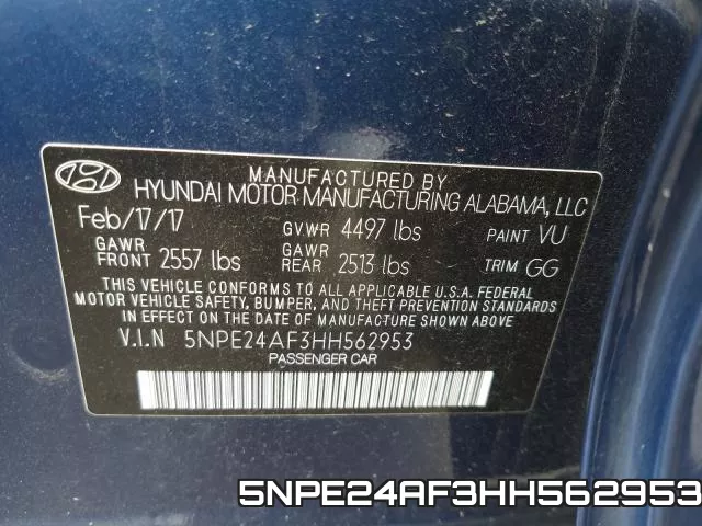 5NPE24AF3HH562953 фото 2