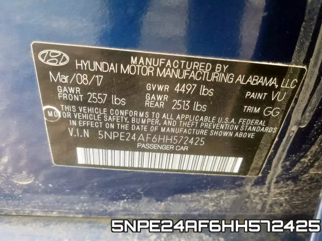 5NPE24AF6HH572425 фото 2