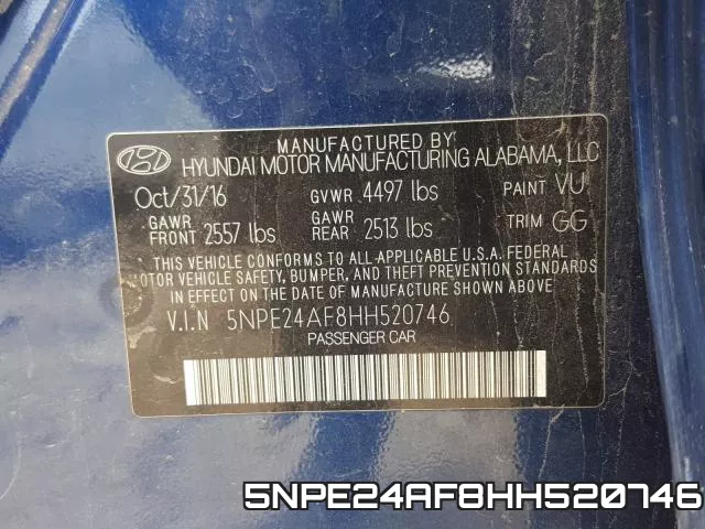 5NPE24AF8HH520746 фото 2