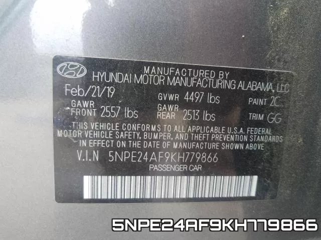 5NPE24AF9KH779866 фото 2