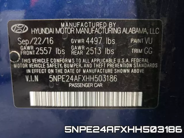 5NPE24AFXHH503186 фото 2