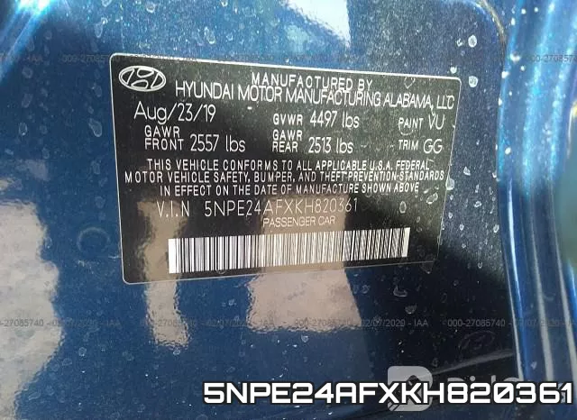 5NPE24AFXKH820361 фото 10