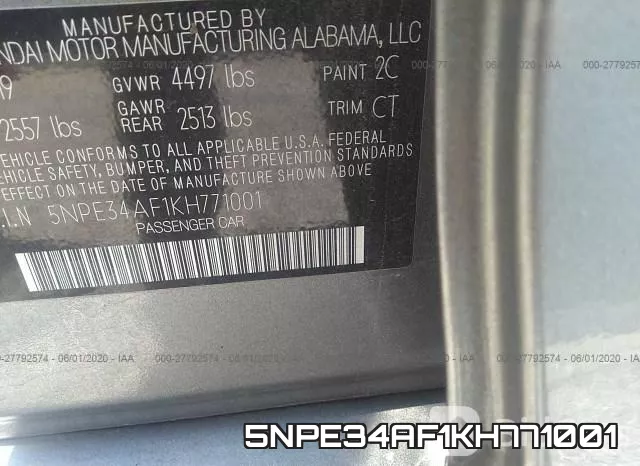 5NPE34AF1KH771001 фото 10