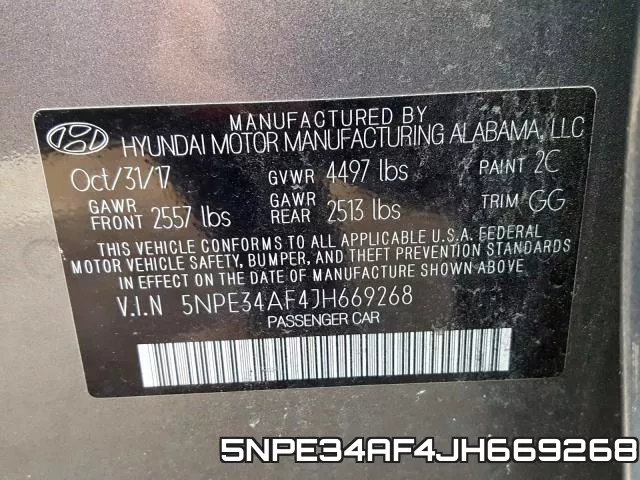 5NPE34AF4JH669268 фото 2