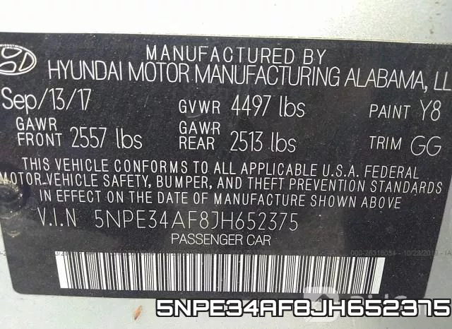 5NPE34AF8JH652375 фото 10