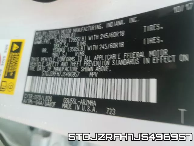 5TDJZRFH7JS496957 фото 2