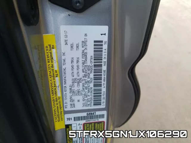 5TFRX5GN1JX106290 фото 2
