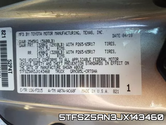 5TFSZ5AN3JX143460 фото 2