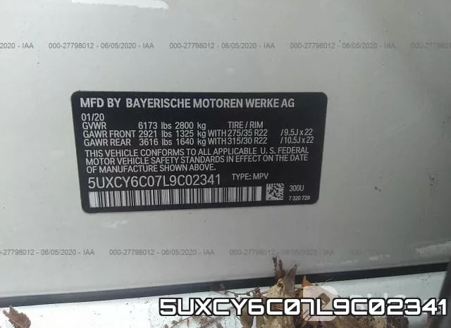 5UXCY6C07L9C02341 фото 10