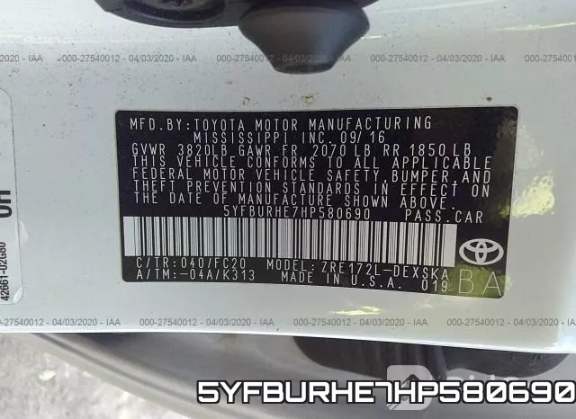 5YFBURHE7HP580690 фото 10