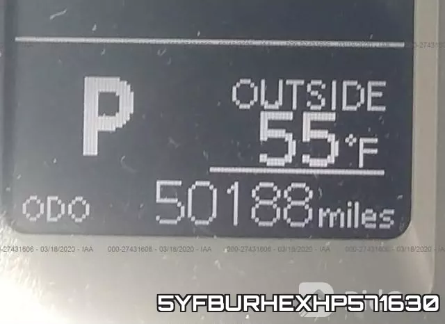 5YFBURHEXHP571630 фото 8