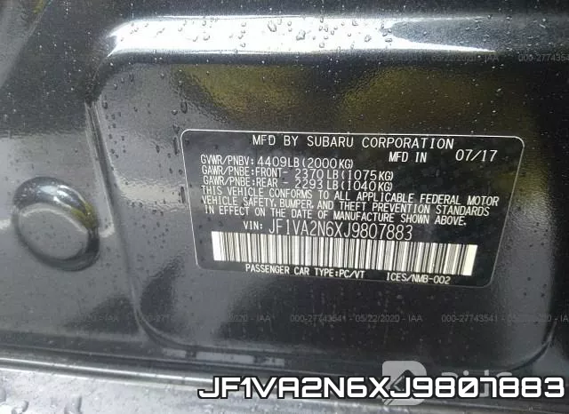 JF1VA2N6XJ9807883 фото 10