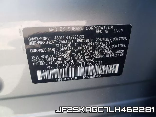 JF2SKAGC7LH462281 фото 2
