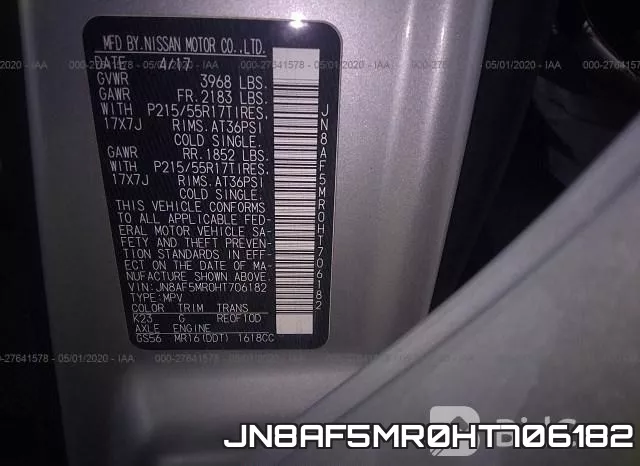 JN8AF5MR0HT706182 фото 10