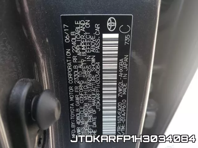 JTDKARFP1H3034084 фото 2