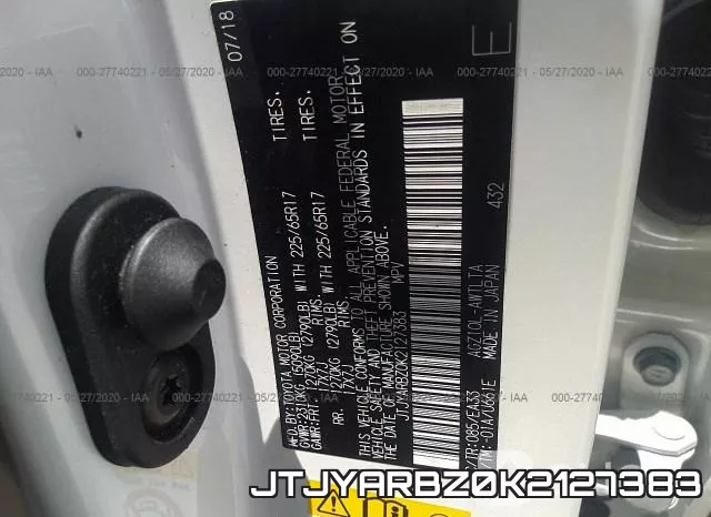 JTJYARBZ0K2127383 фото 10