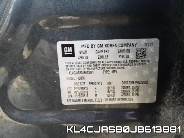 KL4CJASB0JB613881 фото 2