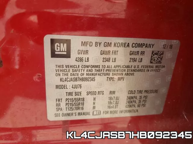 KL4CJASB7HB092345 фото 2
