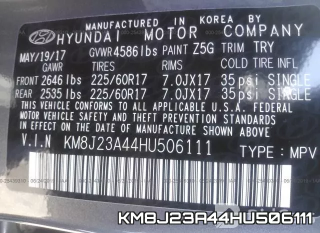 KM8J23A44HU506111 фото 10