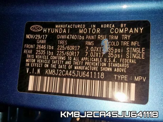 KM8J2CA45JU641118 фото 2