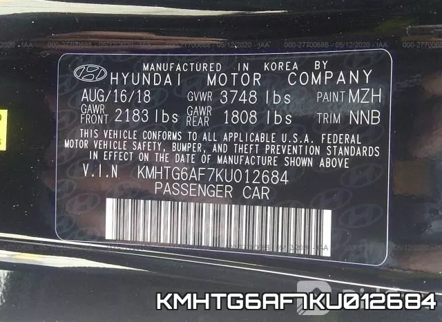 KMHTG6AF7KU012684 фото 10