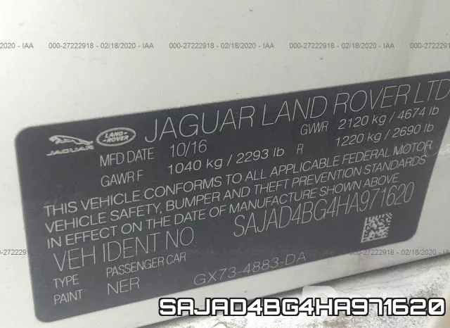 SAJAD4BG4HA971620 фото 10