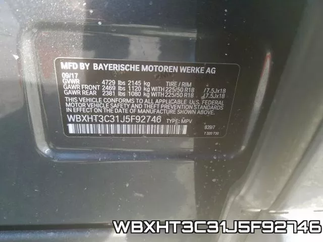 WBXHT3C31J5F92746 фото 2