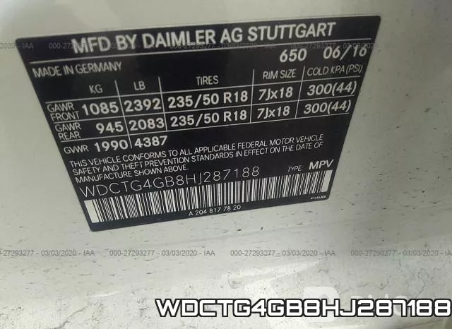 WDCTG4GB8HJ287188 фото 10