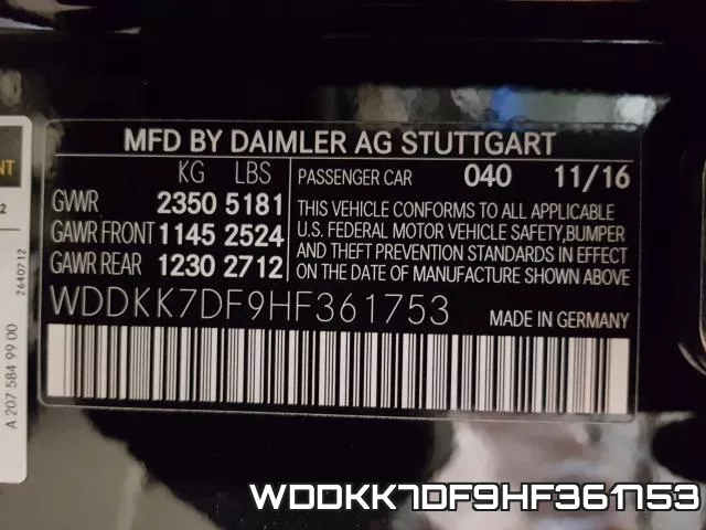 WDDKK7DF9HF361753 фото 2