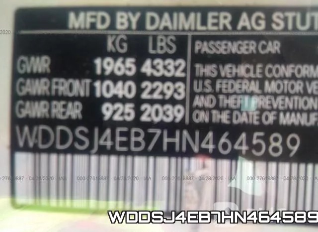 WDDSJ4EB7HN464589 фото 10