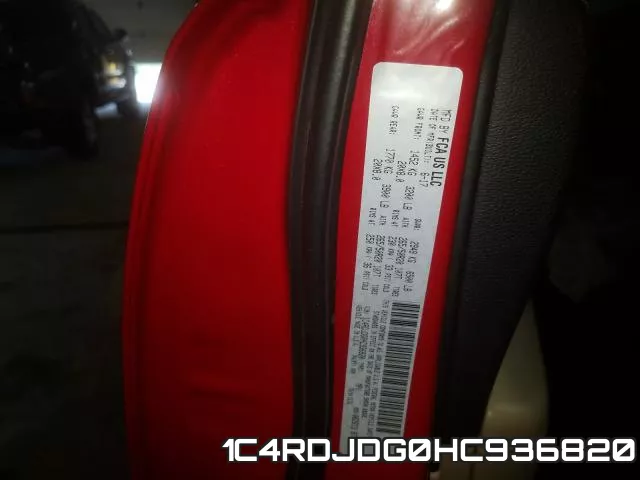 1C4RDJDG0HC936820 фото 2