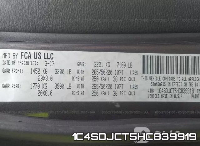 1C4SDJCT5HC839919 фото 10