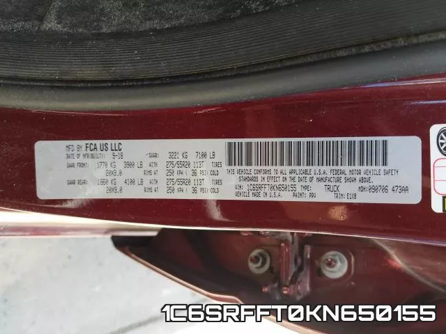 1C6SRFFT0KN650155 фото 2