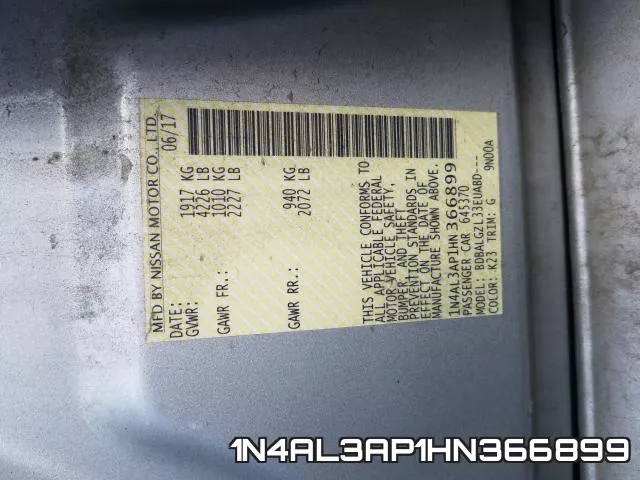 1N4AL3AP1HN366899 фото 2