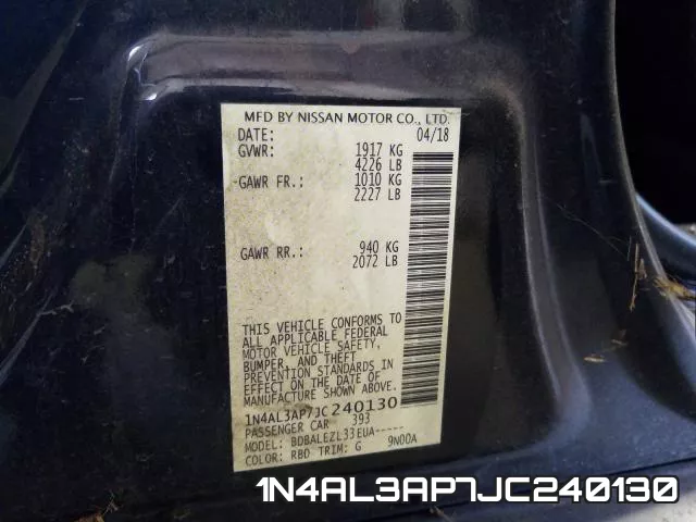 1N4AL3AP7JC240130 фото 2