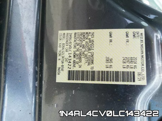 1N4AL4CV0LC143422 фото 2