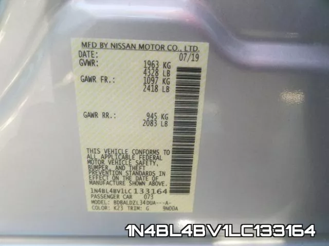 1N4BL4BV1LC133164 фото 2