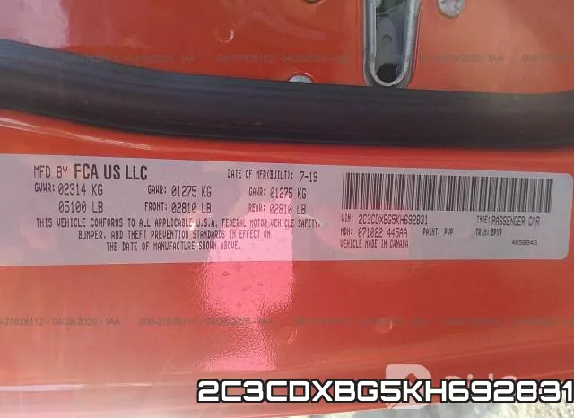 2C3CDXBG5KH692831 фото 10