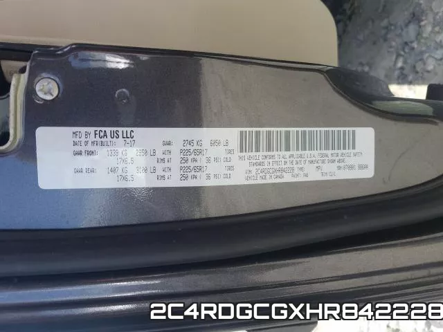 2C4RDGCGXHR842228 фото 2